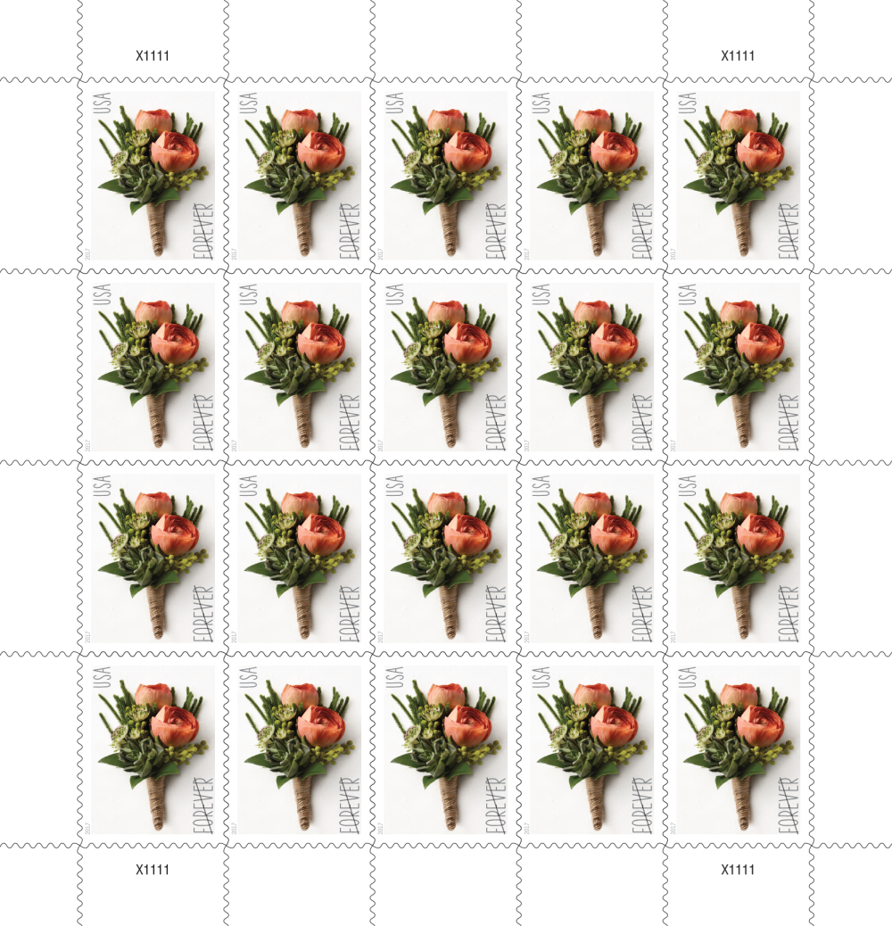 2017 Celebration Boutonniere Stamps - Forever Stamps