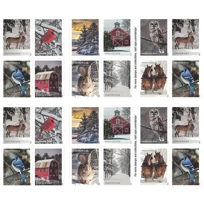 2020 Winter Scenes Stamps - Forever Stamps