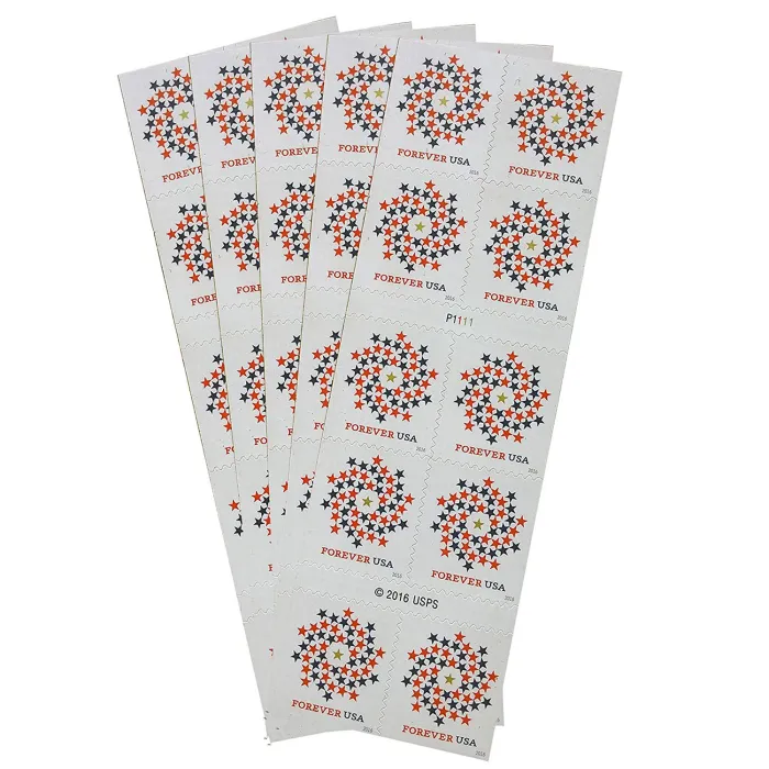 2016 Patriotic Spiral Stars Stamps - Forever Stamps