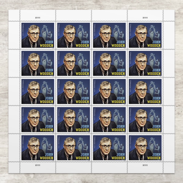 2024 John Wooden Stamps - Forever Stamps