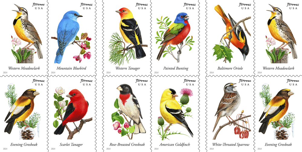 2014 Song Birds Stamps - Forever Stamps