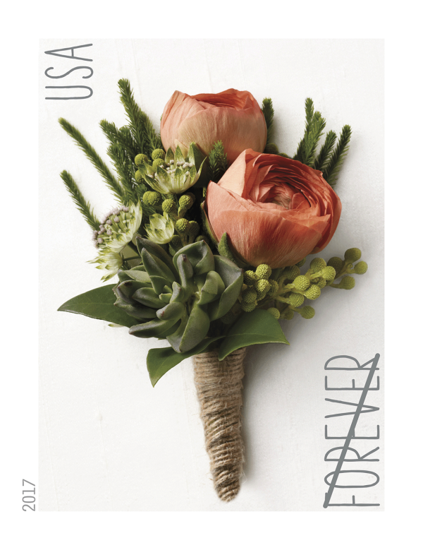 2017 Celebration Boutonniere Stamps - Forever Stamps