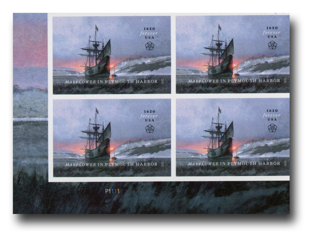 2020 Mayflower in Plymouth Harbor Stamps 100 PCS - Forever Stamps