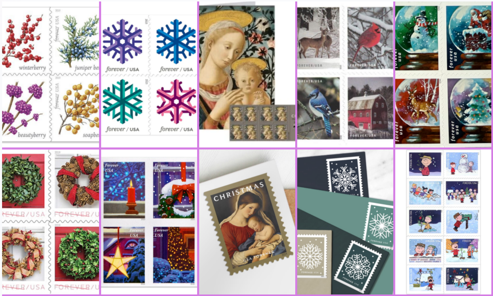 Christmas Stamp Blind Box 300 PCS BIG SALE，100 PCS of 3 styles - Forever Stamps